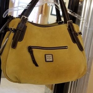 Dooney & Bourke mustard suede bag